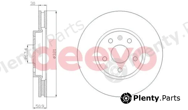 Deevo BD21640 — Brake Disc