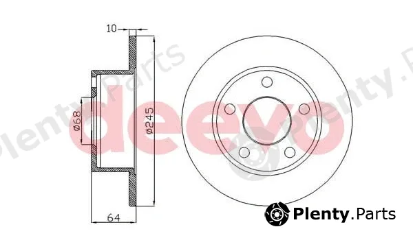 Deevo BD27800 — Brake Disc
