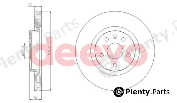 Deevo BD22440 — Brake Disc