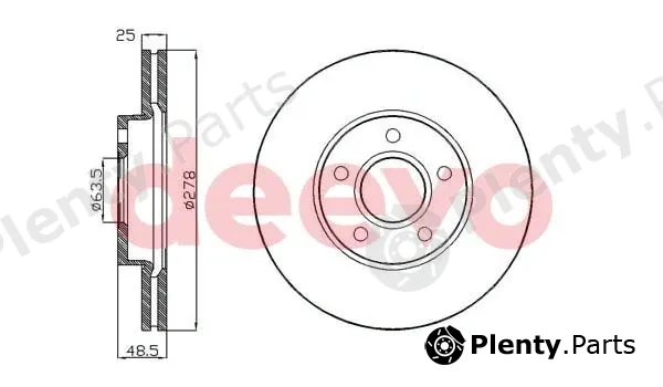 Deevo BD15920 — Brake Disc