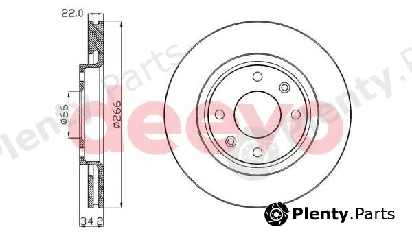 Deevo BD13160 — Brake Disc