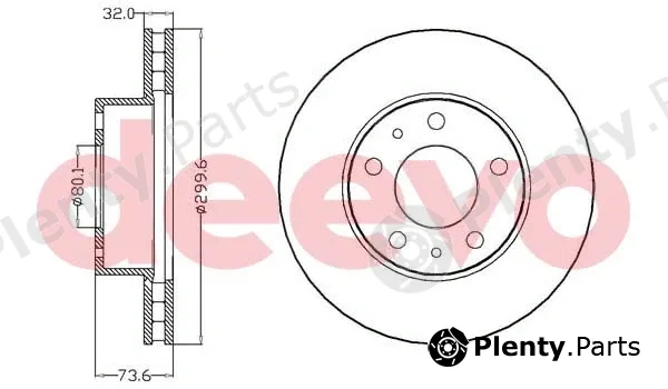 Deevo BD20840 — Brake Disc