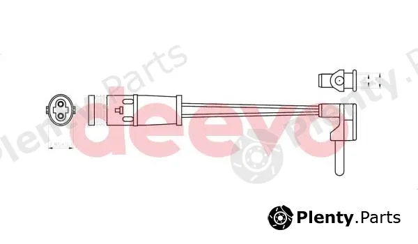 Deevo BW10980 — Warning Contact, brake pad wear