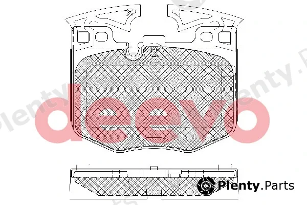 Deevo BP87740 — Brake Pad Set, disc brake