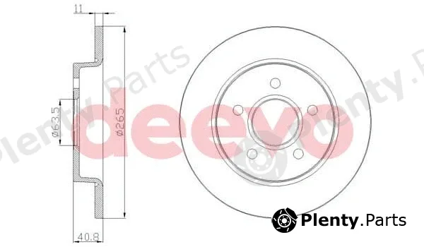 Deevo BD16720 — Brake Disc