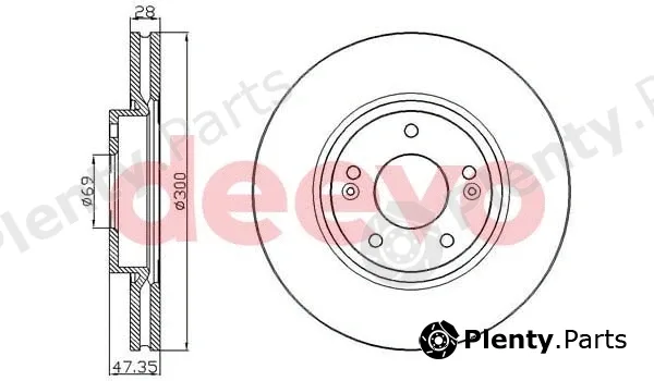 Deevo BD21040 — Brake Disc