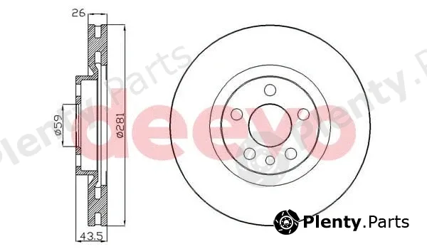 Deevo BD31340 — Brake Disc