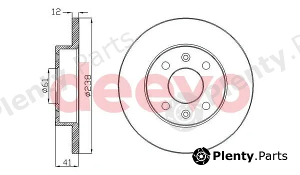 Deevo BD10480 — Brake Disc