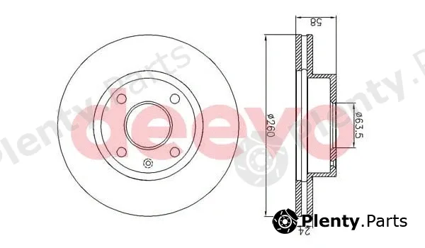 Deevo BD10860 — Brake Disc