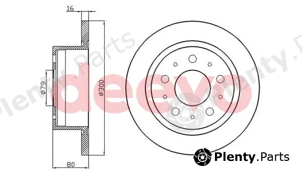 Deevo BD20860 — Brake Disc