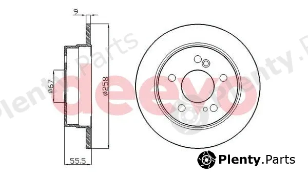 Deevo BD11220 — Brake Disc