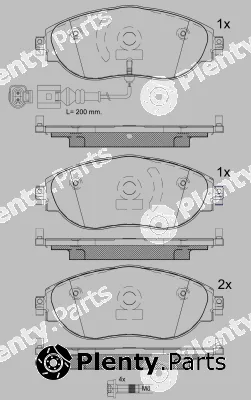 Deevo BP88280 — Brake Pad Set, disc brake
