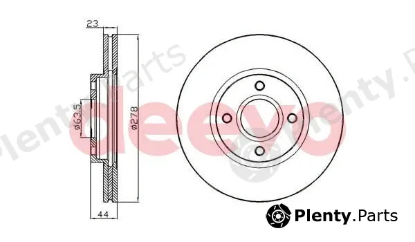 Deevo BD10110 — Brake Disc