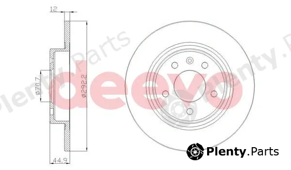 Deevo BD22860 — Brake Disc