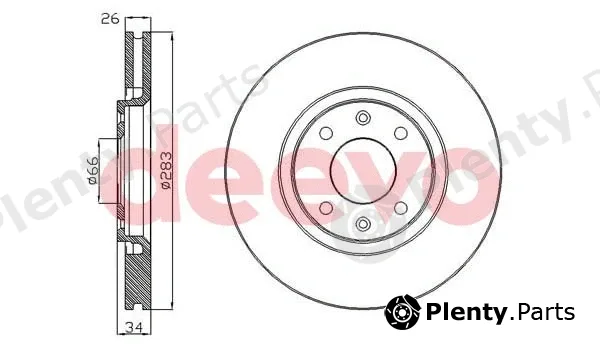 Deevo BD13180 — Brake Disc
