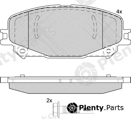 Deevo BP88220 — Brake Pad Set, disc brake