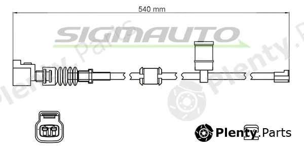 Sigmauto WI0804 — Warning Contact, brake pad wear