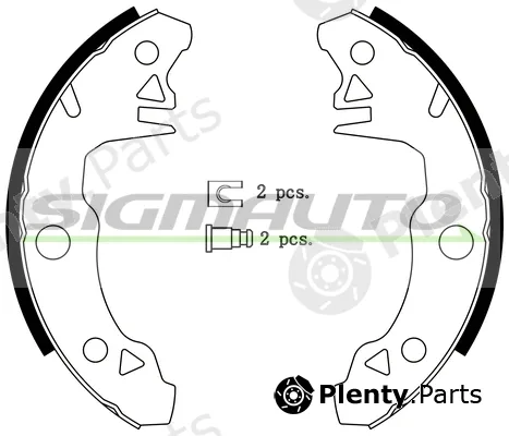 Sigmauto SFA413 — Brake Shoe Set