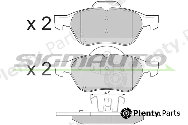 Sigmauto SPB264 — Brake Pad Set, disc brake