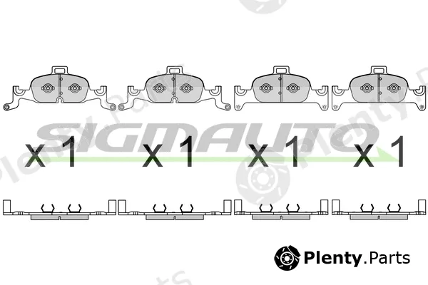 Sigmauto SPB719 — Brake Pad Set, disc brake