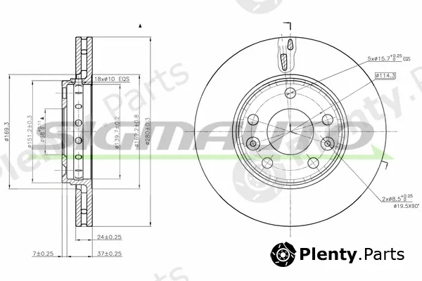 Sigmauto DBB728V — Brake Disc