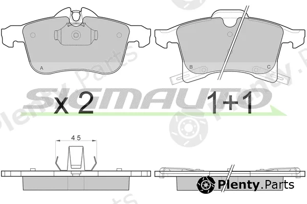 Sigmauto SPB093 — Brake Pad Set, disc brake