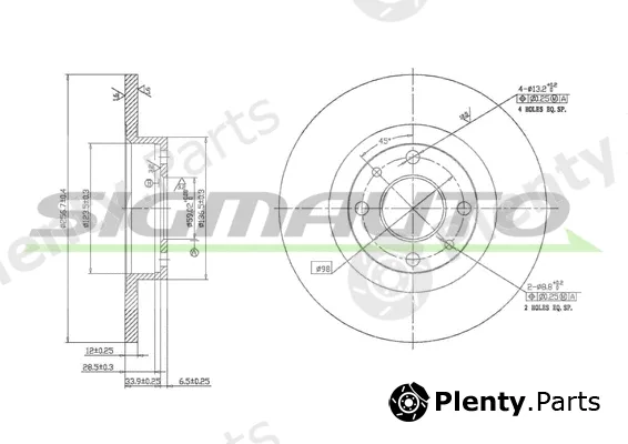 Sigmauto DBA141S — Brake Disc