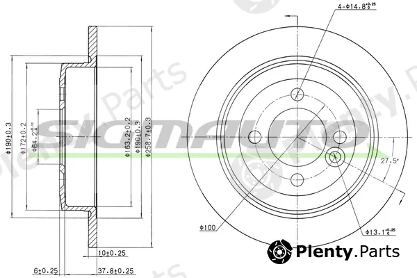 Sigmauto DBB128S — Brake Disc
