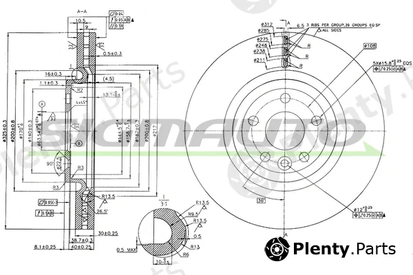 Sigmauto DBC431V — Brake Disc