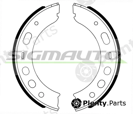 Sigmauto SFA399A — Brake Shoe Set, parking brake