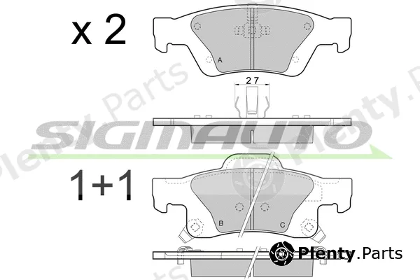 Sigmauto SPB461 — Brake Pad Set, disc brake