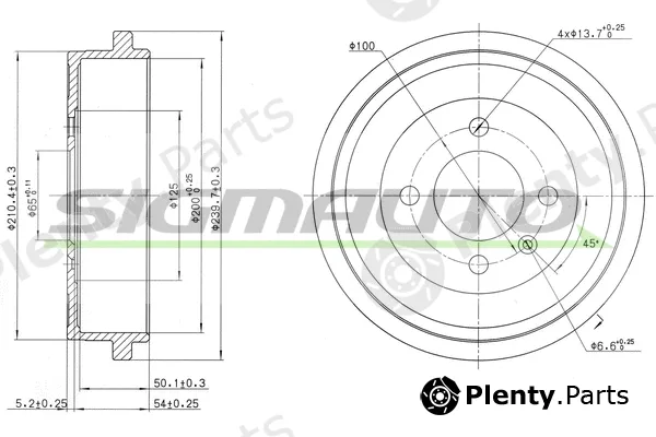 Sigmauto DR5441 — Brake Drum