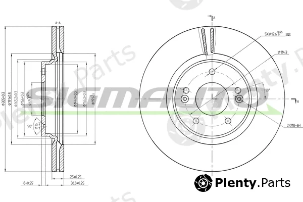 Sigmauto DBC680V — Brake Disc