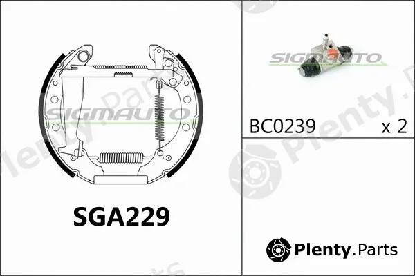 Sigmauto SGA229 — Brake Shoe Set