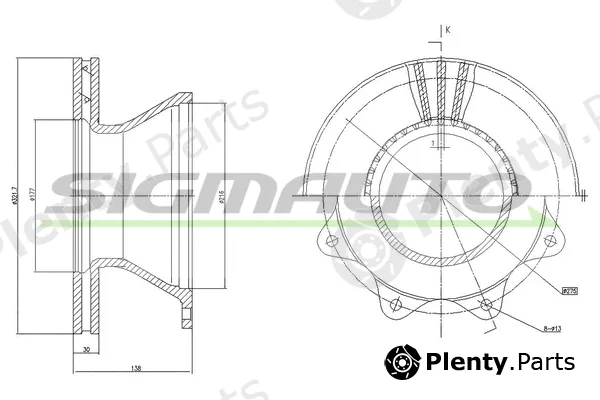 Sigmauto DB0142V — Brake Disc
