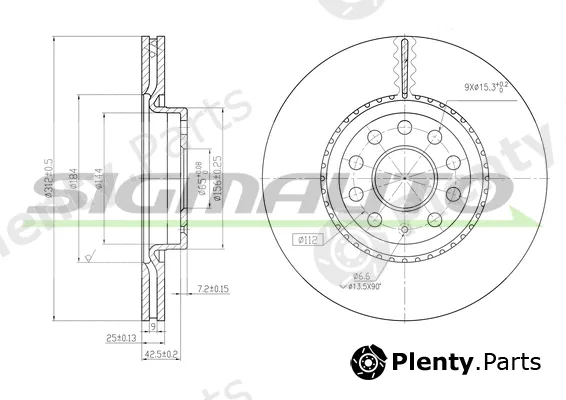 Sigmauto DBB305V — Brake Disc