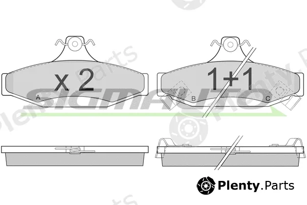Sigmauto SPA956 — Brake Pad Set, disc brake