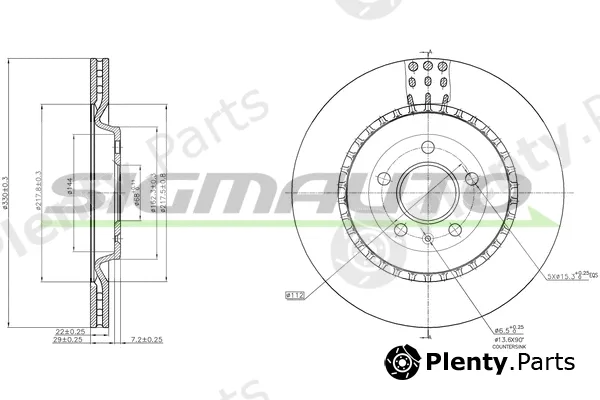 Sigmauto DBC383V — Brake Disc