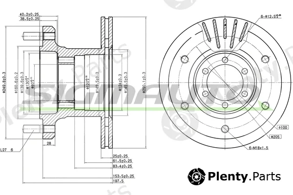 Sigmauto DB0133V — Brake Disc