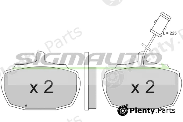 Sigmauto SPA206 — Brake Pad Set, disc brake