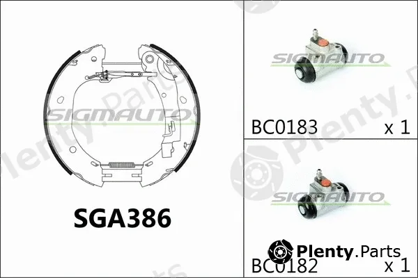 Sigmauto SGA386 — Brake Shoe Set