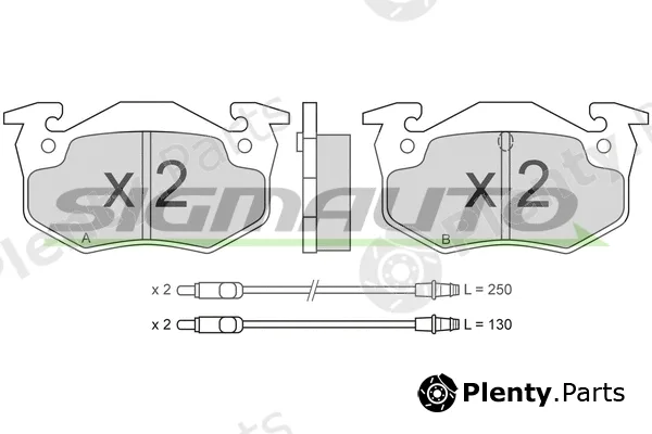 Sigmauto SPA216 — Brake Pad Set, disc brake