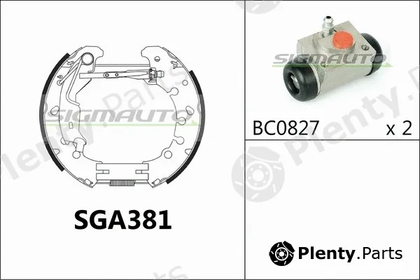 Sigmauto SGA381 — Brake Shoe Set