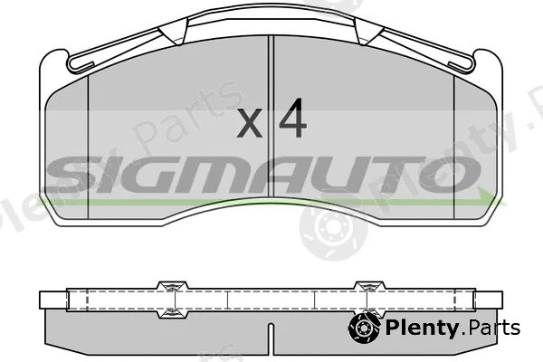 Sigmauto SPT332 — Brake Pad Set, disc brake