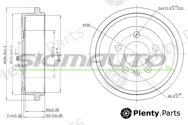 Sigmauto DR5594 — Brake Drum