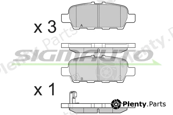 Sigmauto SPB395 — Brake Pad Set, disc brake
