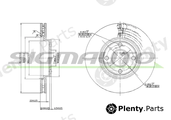Sigmauto DBA762V — Brake Disc