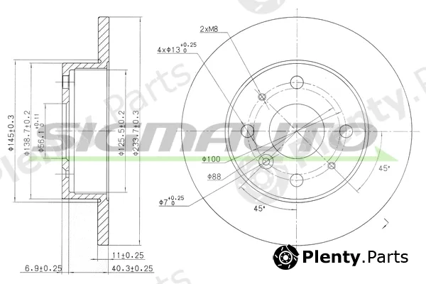 Sigmauto DBA386S — Brake Disc
