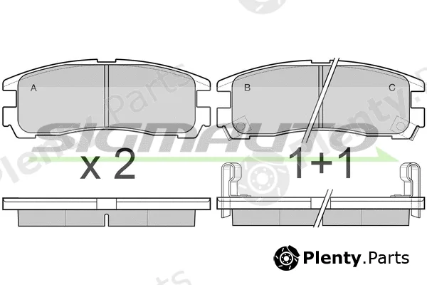 Sigmauto SPB038 — Brake Pad Set, disc brake