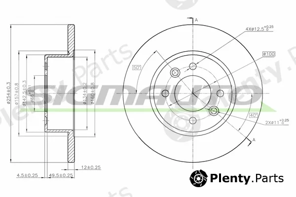 Sigmauto DBA478S — Brake Disc